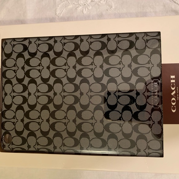 Coach black and white iPad mini cover new with tag opened for measuring 👀pics - Picture 3 of 8
